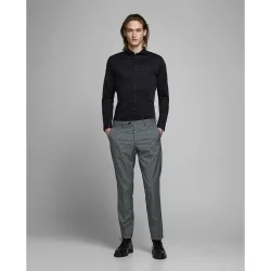 Jack & Jones - Camisa de hombre negra básica slim