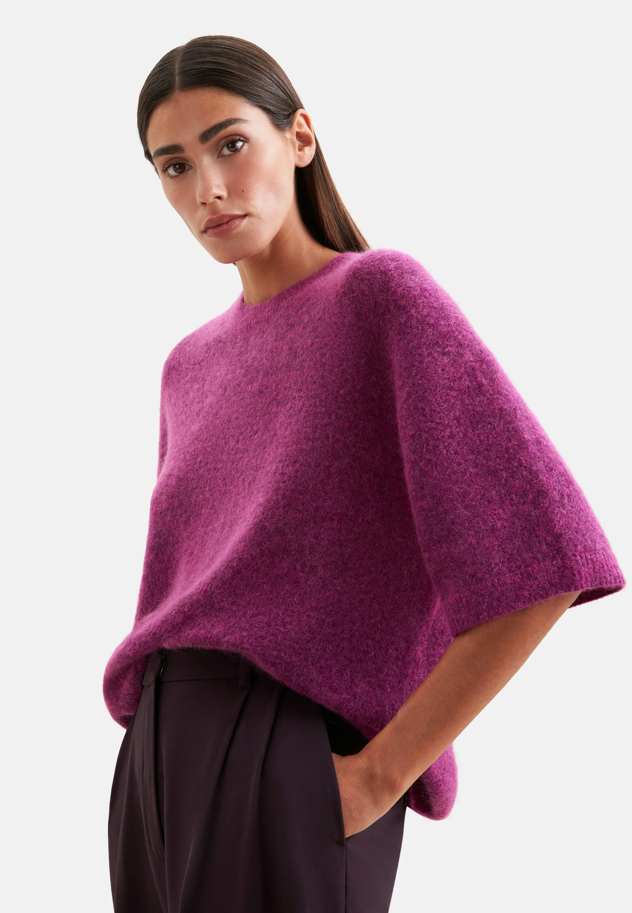 Oversized Pullover aus Mohair Mix Rosa/Pink XS - Seidensticker - FashionsVida
