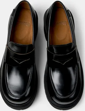Mocasines con tacón de mujer milah twins de piel - Camper - FashionsVida
