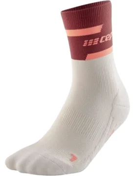 The Run Laufsocken Mid-Cut Damen red off-white 34-37 - Cep - FashionsVida