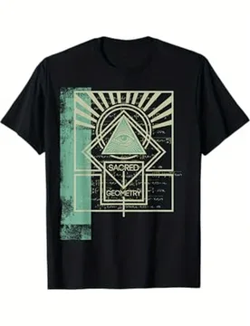 Illuminati All-Seeing Eye Graphic with Sacred Geometry Design-100% cotton O-neck short sleeve casual printed men's T-shirt - Aliexpress - FashionsVida