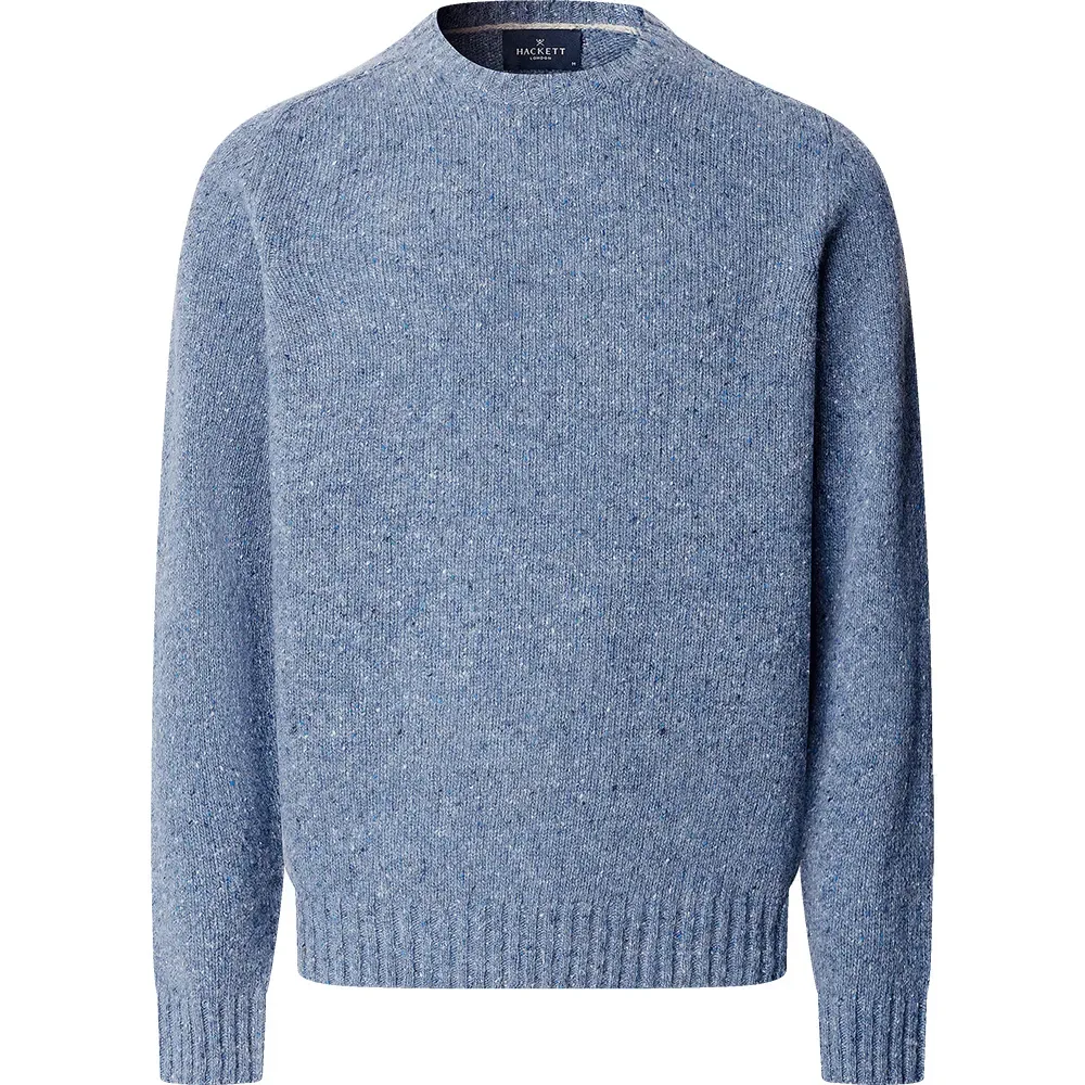 Maglione Donegal Crew Chambray Blue M - Hackett - FashionsVida