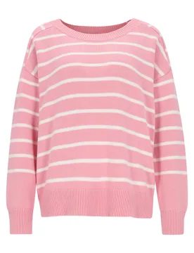 Rdh.-Pullover, 1/1 Arm, Ringel female - 48 - FashionsVida