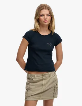 Jersey Graphic Slim Fit T-Shirt Navy female - Superdry & Co - FashionsVida