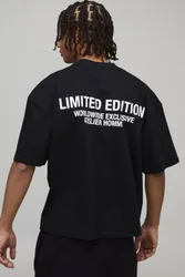 Herren Oversized Boxy T-Shirt Limited Edition Black Größe 5XL