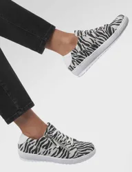 Wide Fit Leather Metallic Side Zip Trainers White Mix female