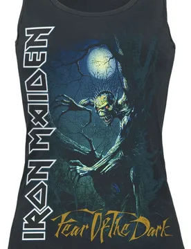 Top - Fear Of The Dark - S bis XXL - für Damen - Größe L - schwarz - Lizenziertes Merchandise! - Frauen - female - Iron Maiden - FashionsVida