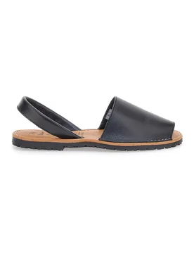 Sandali Minorchine Nere in Pelle 101 37 - FLY NATURE - FashionsVida