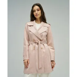 Gabardina de ante de mujer
