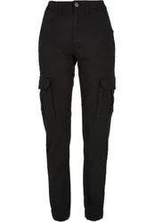 Cargohose - Ladies Cotton Twill Utility Trousers - 27 bis 32 - für Damen - Größe 28 - schwarz - Frauen - female