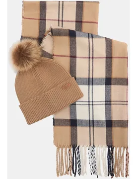 Estuche regalo de gorro y bufanda - Barbour - FashionsVida