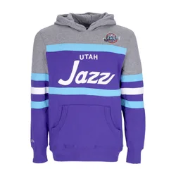 Felpa Cappuccio Uomo Nba Headcoach Hoodie Hardwood Classics Utajaz Purple
