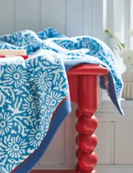 Pure Cotton Aster Towel Blue Mix
