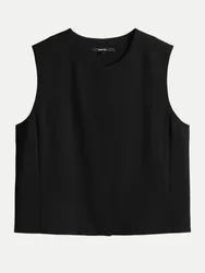 Boxy-Fit Weste Valisa Schwarz 36