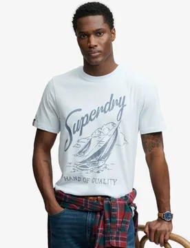 Superdry Herren Lo-fi Dockside T-shirt Blue - Größe: Xxl - 39.99 - FashionsVida