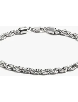 Pulsera de cadena entrelazada de acero inoxidable - Parfois - FashionsVida