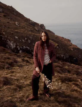 Wool Blend Checked Coat Multi female - Seasalt cornwall - FashionsVida