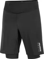 Short respirant avec cuissard intégré - S/Lab Ultra 2In1 Short M Deep Black Deep Black - Taille M - Noir