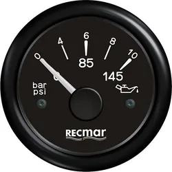 ºc 0/oil Pressure Indicator 10 Bar Black 51 mm unisex