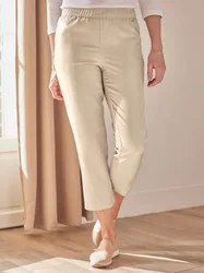 Schlupfbundhose Reise-Leinen - Beige - female - Size: 38