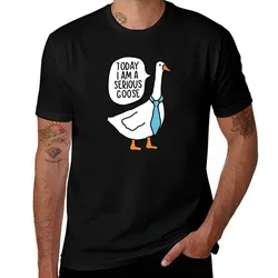 Today I Am A Serious Goose T-Shirt Basic Solid Color Casual Tee Shirt