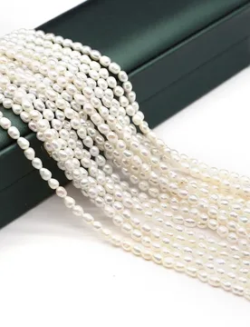 A+ Natural Freshwater Pearl White Rice Loose Spacer Beads Delicate for Jewelry Making DIY Necklace Bracelet Accessories Gifts - Aliexpress - FashionsVida