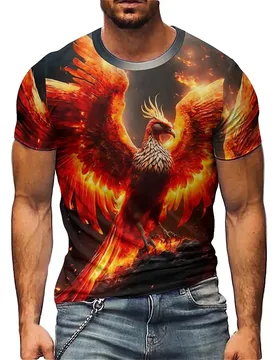Vibrant Color Design, Men's 3D Printed Short-sleeved T-shirts Are Lightweight and Breathable Polyester Fabric - Aliexpress - FashionsVida