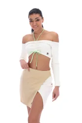 Frankie Long Sleeve Crop Top - XS