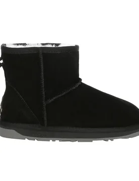 Women's Real Sheepskin Mini Classic Boots with TPR Sole in Black Size: 9 - Black - Size: 9 - EverAu Australia - FashionsVida