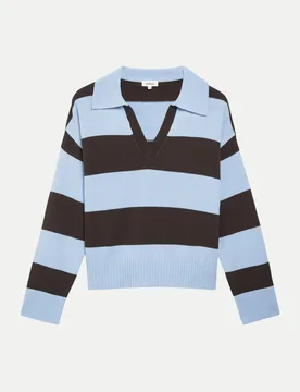 RED LABEL Strickpullover mit Streifenmuster Blau 44 - S. Oliver - FashionsVida