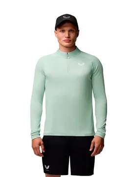 Sweat à Demi-zip Adapt Thyme / Mint XL - Castore - FashionsVida