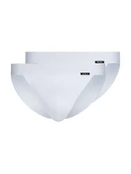 Slip 2er Pkg. COTTON RETRO white weiss S