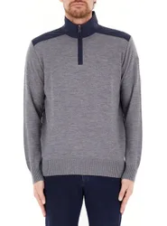 Maglione mezza zip GRIGIO 3XL