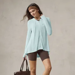 Chaqueta protectora solar para mujer de unicolor, casual, para yoga y gimnasio, con protección UV, secado rápido, con capucha, para uso al aire libr