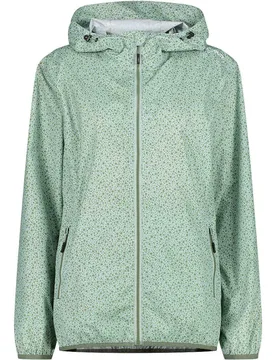 Woman jacket rain fix hood chubasquero mujer Verde (38) - CMP - FashionsVida