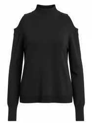 Maglie donna d.exterior - vanise' lux lupetto spalle nude - nero