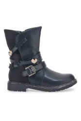 Stivaletti Neri con Fibbia 605 35