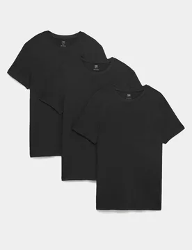 Pk Slim Fit T-Shirts Black male - M&S - FashionsVida