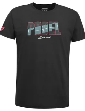 Cotton Short Sleeve T-shirt Black / Black S - Babolat - FashionsVida