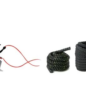 Battle Rope - Noir - unisex - Size: 9 m x 26 mm - Tremblay CT - FashionsVida