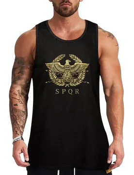 Roman Empire Emblem - Vintage Gold Tank Top singlets for men Men's summer vest gym accessories men anime clothes - Aliexpress - FashionsVida