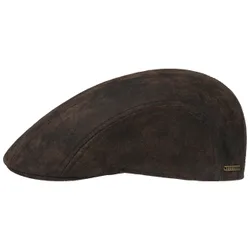 Madison Leather Flat Cap by - brown - Size: XXL (62-63 cm)