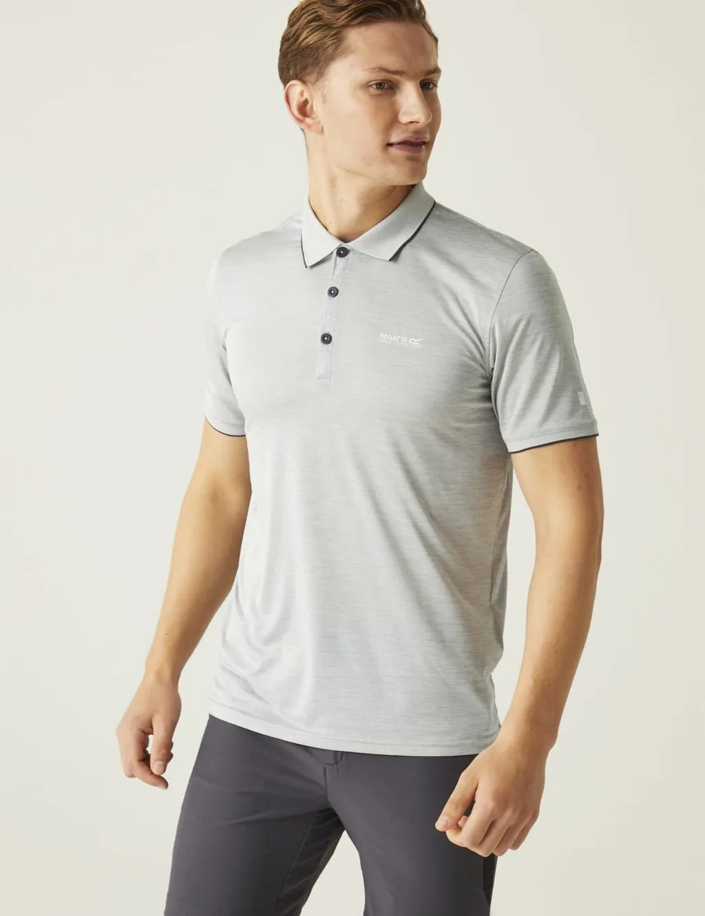Remex II Tipped Polo Shirt Grey male - Regatta - FashionsVida