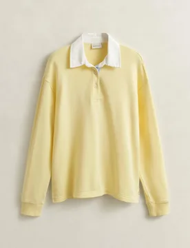 Sudadera rugger de mujer con cuello de polo - Gant - FashionsVida