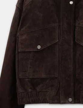 Cazadora de mujer 100% piel de ante en liso - Parfois - FashionsVida