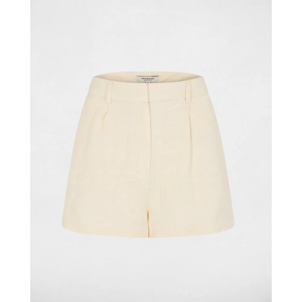 Short de mujer de tiro alto efecto bordado - Morgan - FashionsVida
