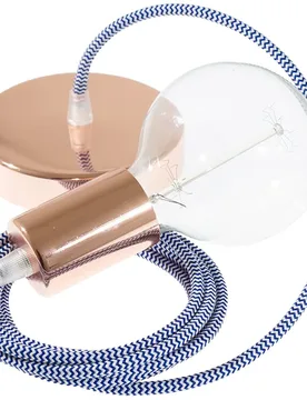 Cables Suspension Luminaire Rz12 Zigzag 1 M Diy Blue / Copper One Size - Creative - FashionsVida