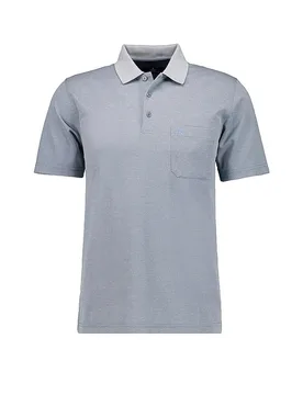 Ragman Polo FISHNET bleu clair L - Ragman - FashionsVida