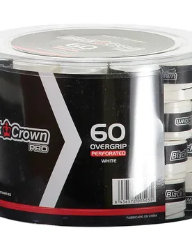 Padel Overgrip 60 Units White One Size - Black Crown - FashionsVida