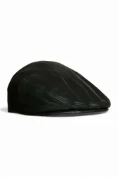 Mens Leather Peaky Blinders Newsboy Flat Hat - - Size: XXL